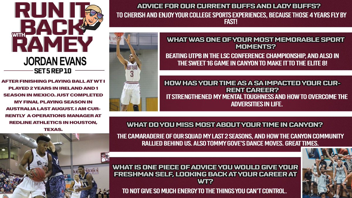 Set 5, rep 10-Jordan Evans from @WestTXD2Hoops! Mainstay in the lineup & known for his smooth shot from 3! Earned LSC honors & ranks #1 w/ 135 3’s in a single season.…& in the top of the other 3-point cats. A few years overseas & back in Houston working. #BuffFam #ShootersShoot