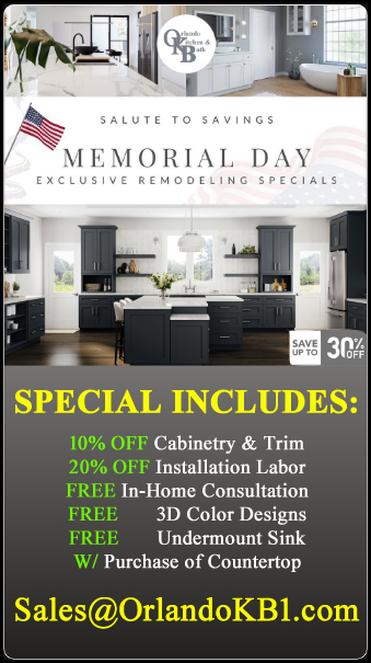 Celebrate Memorial Day with OrlandoKB1’s exclusive Memorial Day Sale!
#granite #kitchencabinets #kitchenisland #kitchenremodel #newarrivals #kitchenproject #today #memorialdayweekend #memorialdaysale #photooftheday #Veterans #Military #ThankaVet #USA #HonorOurVets #USmilitary