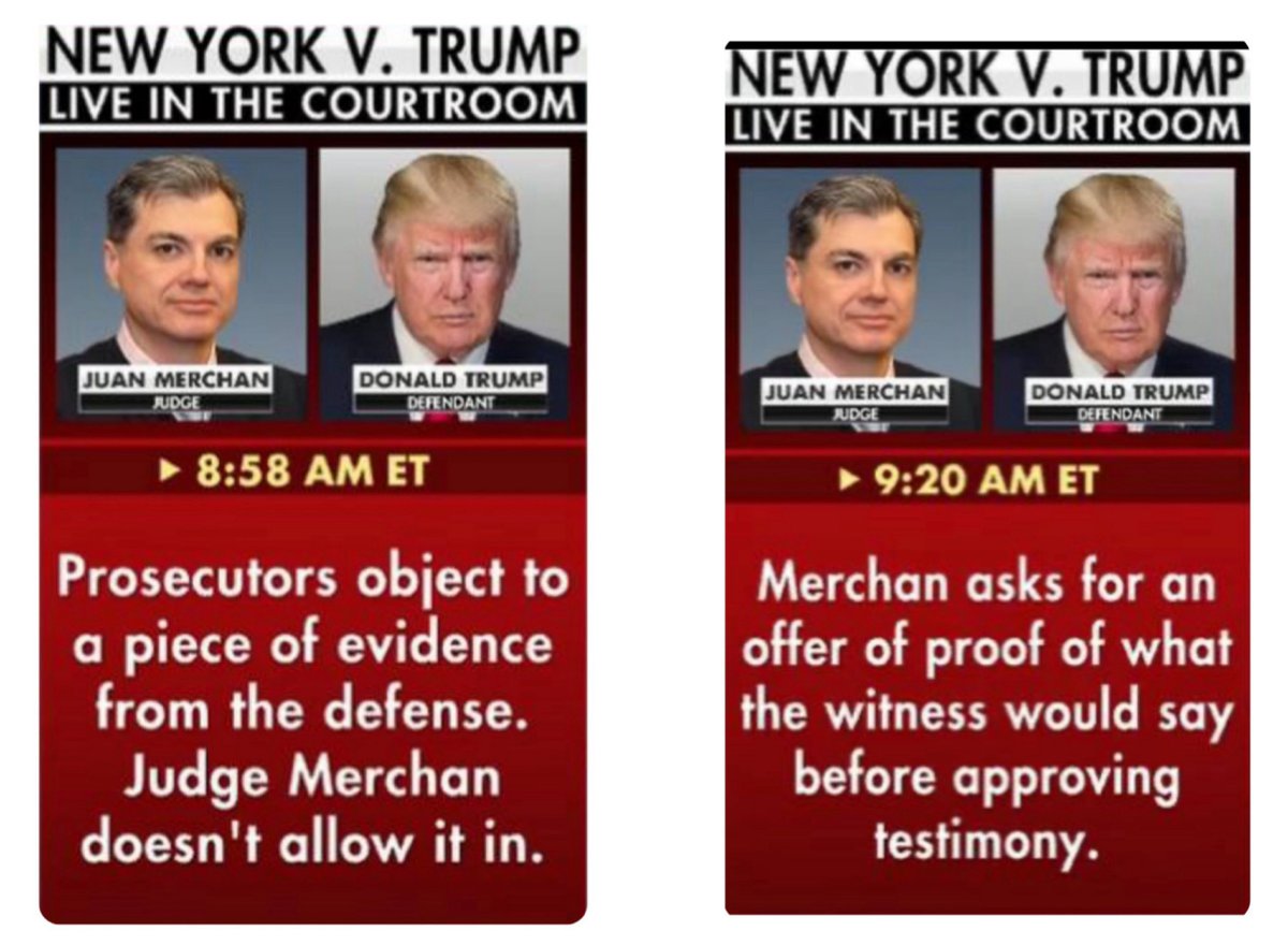 Prosecution objects to a piece of evidence and Judge Merchan doesn’t allow it. Merchan asks for an offer of proof of what the witness would say before approving testimony. Buckle up. The snake is spitting venom.