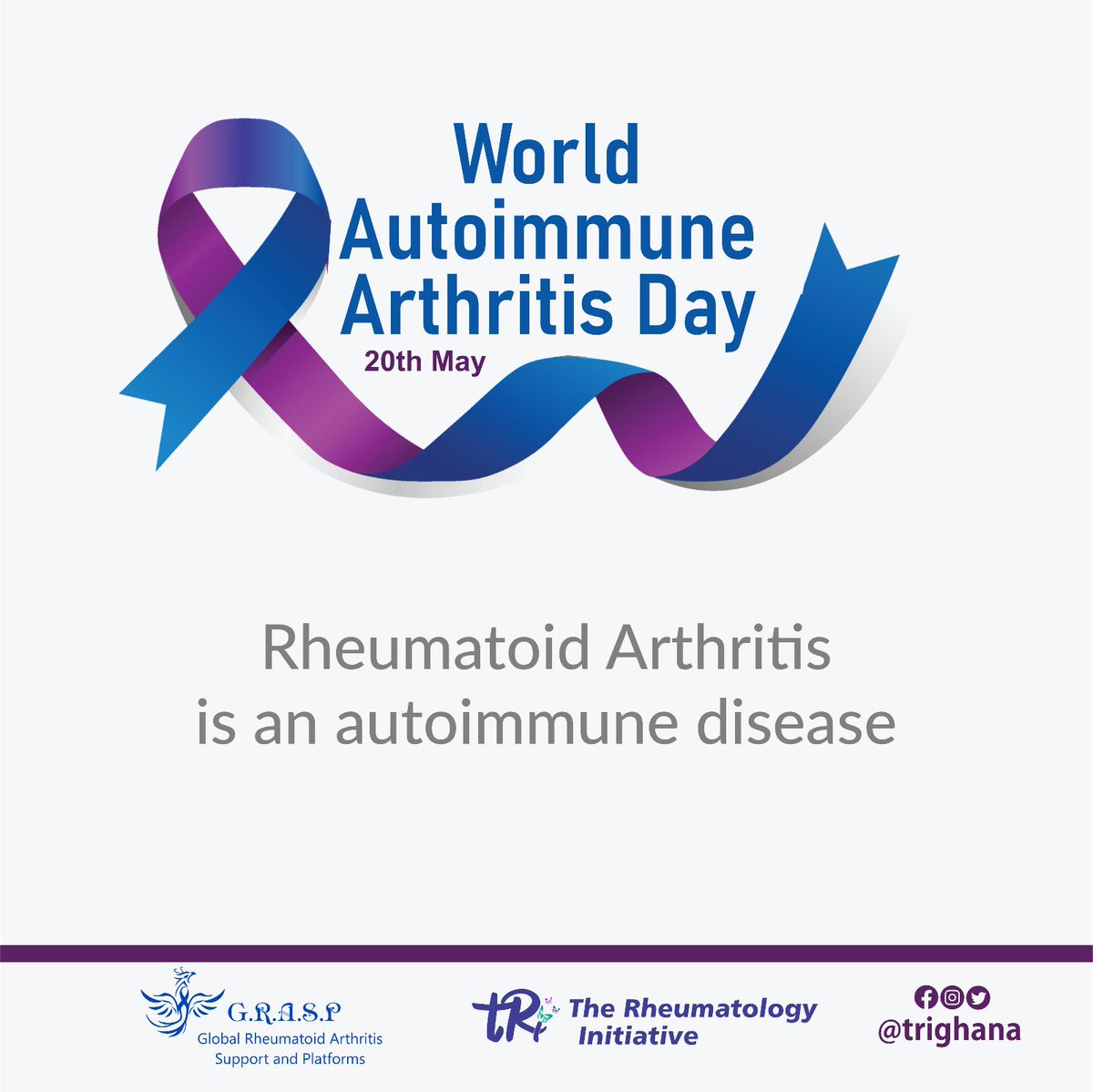 trighana's tweet photo. #WorldAutoimmuneArthritis Approximately 300 million people worldwide are diagnosed with at least one #AiArthritis disease.
#AiArthritisDay #rheumatoidarthritis #GRASP #tRi #worldautoimmunearthritisday #inflamation https://t.co/02yKfMv6UV