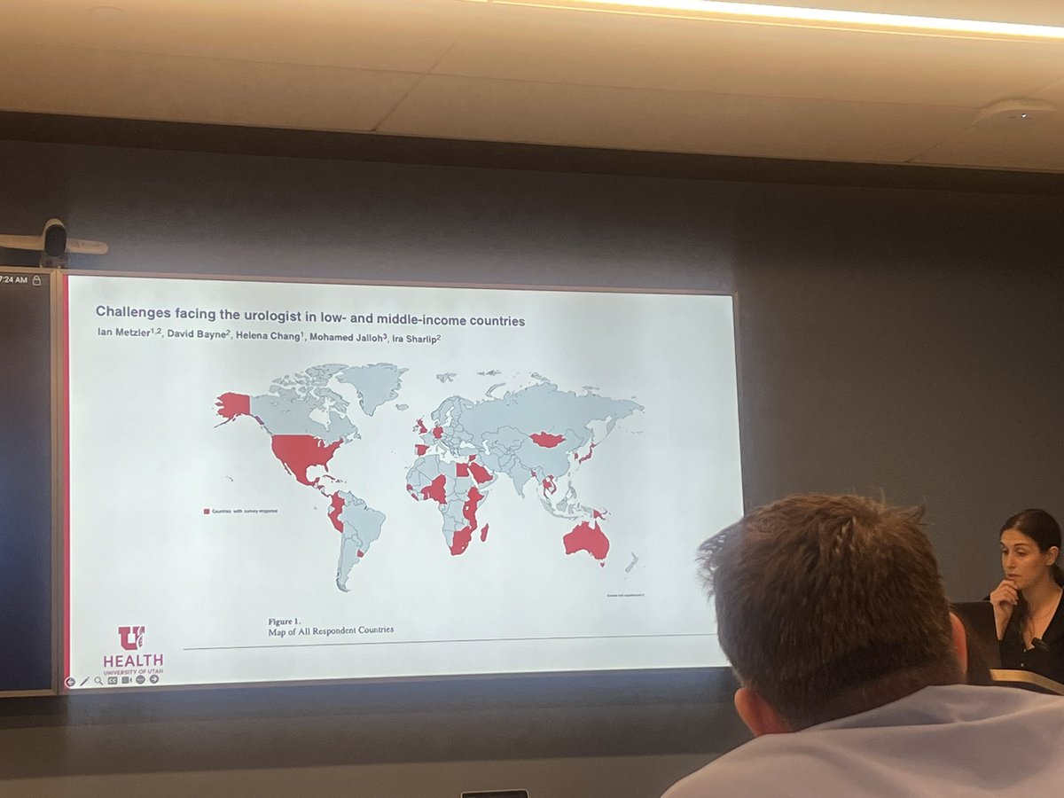 ⭐️ Urology represents 0.1% of the global surgery budget. ⭐️ Visiting doctor assessments of local needs do not reflect those of local providers ⭐️ Needs assessments critical @IanMetzler @OHSUurology gets a shout out at @UtahUrology grand rounds! @JTKurtzman @jeremybmyers