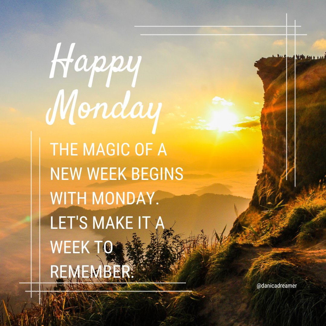 Happy Monday! #magicmonday #newweeknewbeginnings #timetoshine #makemagichappen #letgoandglow #youcandoanything #goforyourgoals #justbelieve #danicadreamer