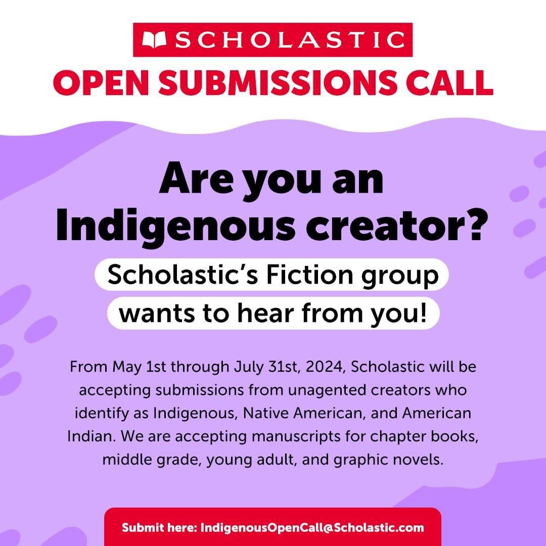 Calling all unagented Indigenous writers with a kidlit manuscript ready to go! More details on this Google Doc: tinyurl.com/IndigenousScho…

Please share to spread the word.