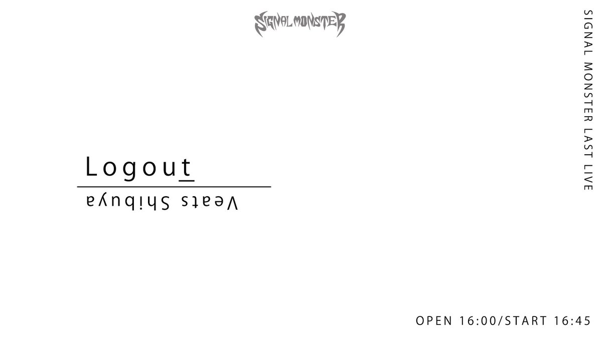 【チケット詳細公開】

SIGNAL MONSTER LAST LIVE
『Log out』

□2024.06.07(Fri)
□Veats Shibuya

□OPEN 16:00/START 16:45

□チケット
最前 ¥30,000(指定曲撮可)
前方 ¥5,000(指定曲撮可)
一般 ¥1,000

□販売
5/29(水) 22:30~
t.livepocket.jp/e/0x70n

 #SIGNALMONSTERLogout
#シグモン