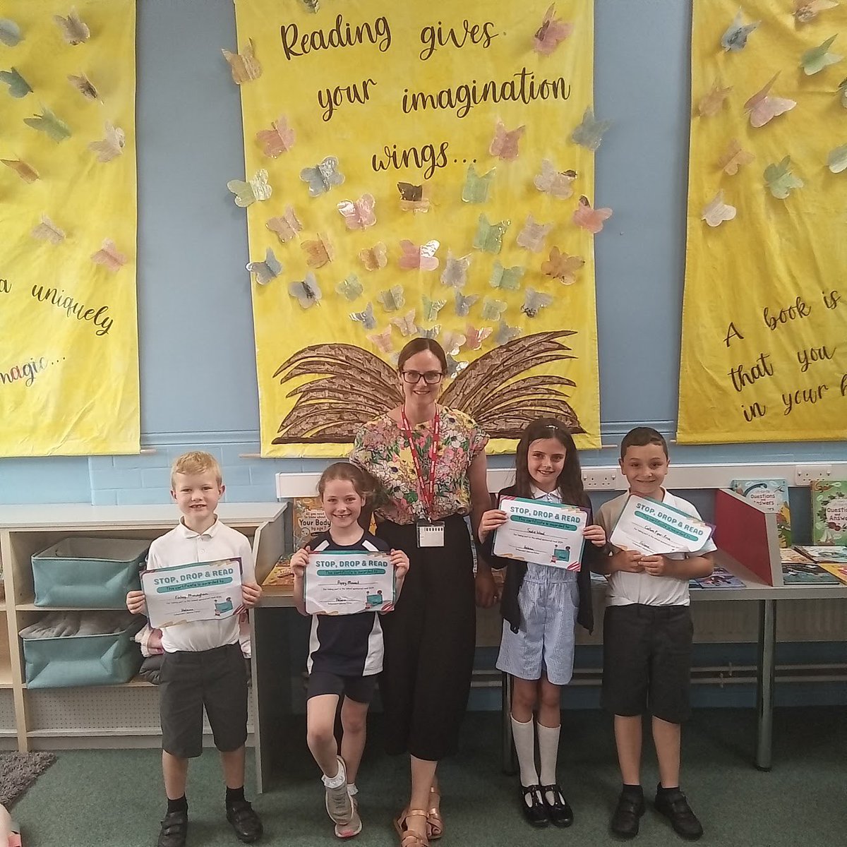 vernon_primary's tweet photo. Well done to all the children who took part in our Usborne ‘Stop, Drop & Read’! What a brilliant way to promote our love of reading. #usborne #clpe https://t.co/UIh1eU6Zhz
