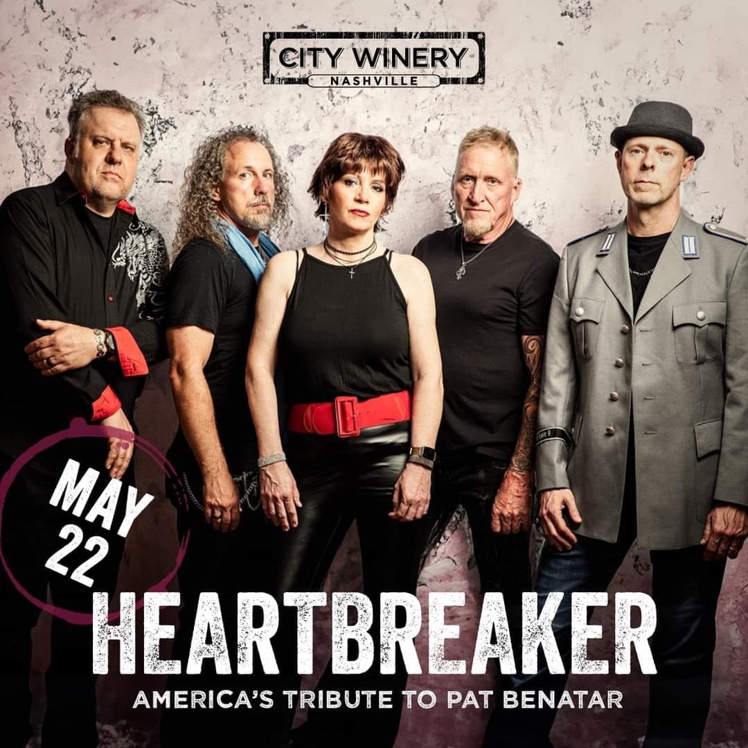 Wed! @HeartbreakerNSH at @CityWineryNSH 5/22/24 7:30 PM Doors 6:00 PM
citywinery.com/nashville/even… 
#Nashville #rockmusic #hardrock #melodicrock  #classicrock #popmusic  #heartbreaker #patbenatar #neilgeraldo #livemusic #concerts #tributeband #benatargeraldo #citywinerynashville