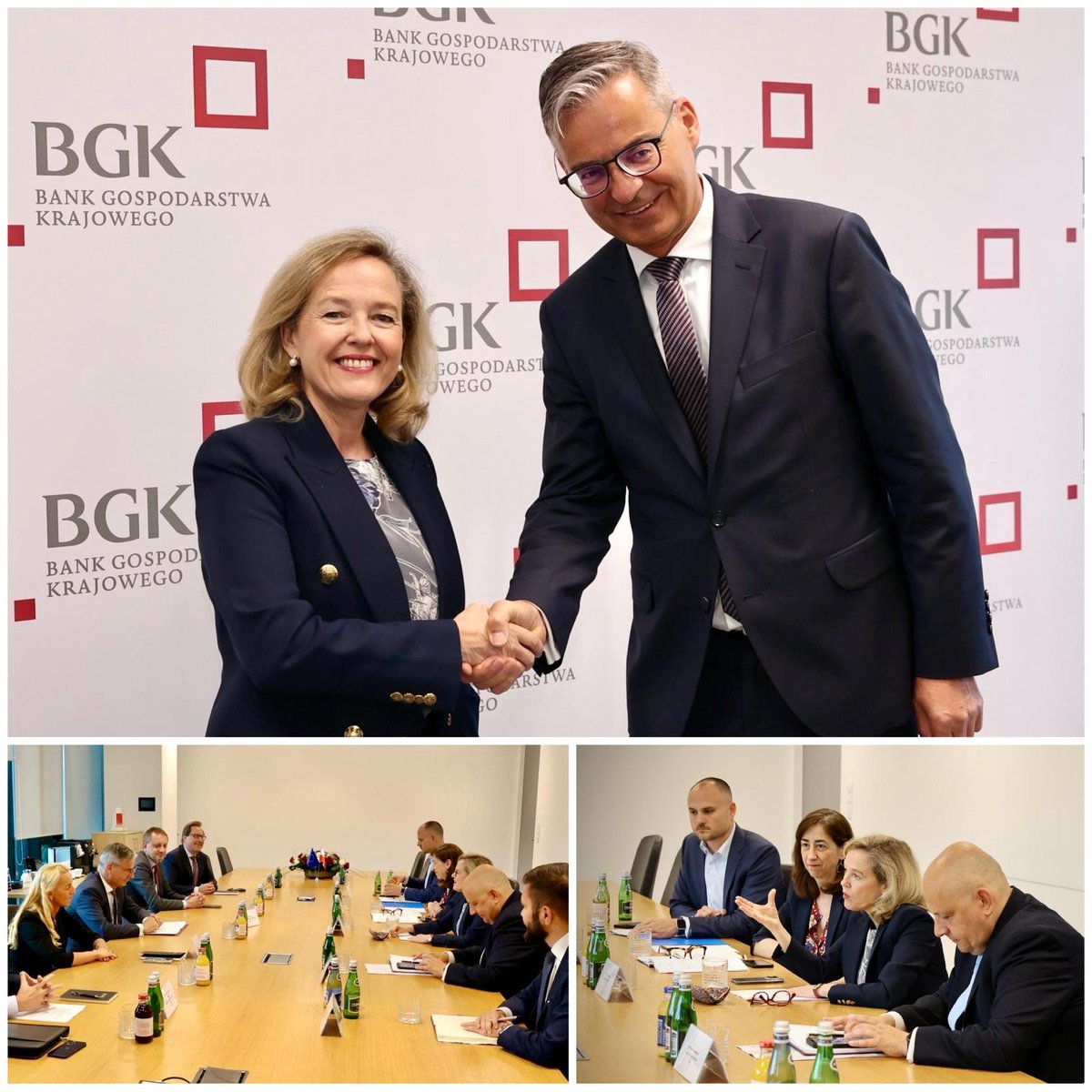 🇪🇺🇵🇱 Excellent exchange with President Czekaj @BGK_pl on our shared strategic priorities to boost Poland’s competitiveness, security and economic growth through investment in transport & energy infrastructures, innovation, support to SMEs, modern cities, hospitals & housing.