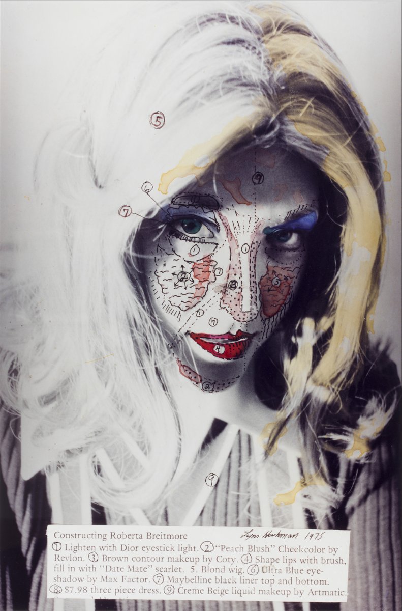 ‘Focus on the blurriness between fiction and reality’ - Lynn Hershman Leeson 🌀 Roberta Breitmore was a fictional alter ego created by Lynn Hershman Leeson in 1973. Here, this artwork shows detailed instructions on how to create Roberta’s look. 💄 bit.ly/4boU6Rt