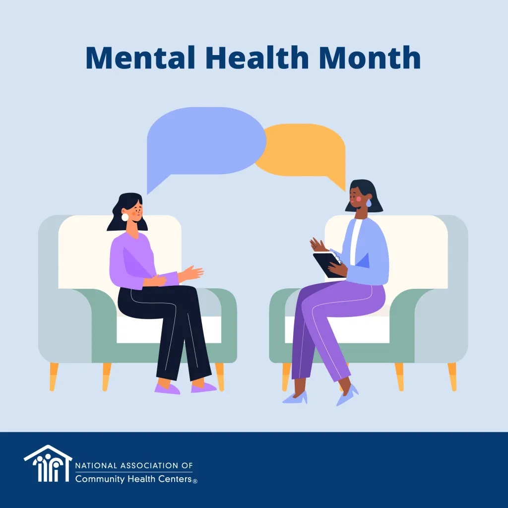 During Mental Health Month, we’re celebrating the important work of Community Health Centers in promoting emotional well-being. Nearly all health centers provide a range of mental health services such as therapy, psychiatric care, & wellness programs. #MentalHealth #NMHM