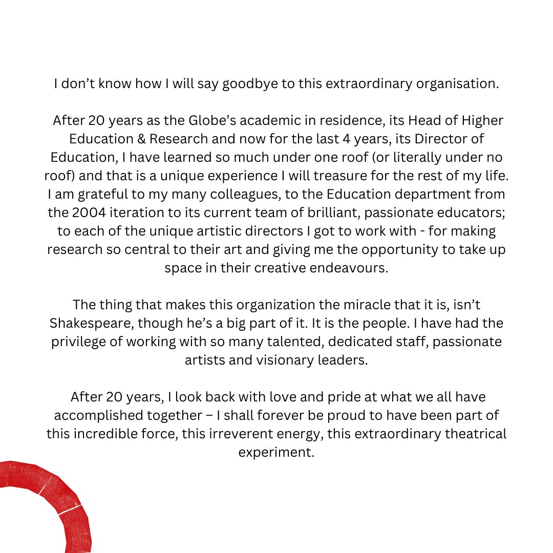 We are delighted to announce that Professor Farah Karim-Cooper (@ProfFarahKC) will become the Director of the Folger Shakespeare Library (<a href="/FolgerLibrary/">Folger Shakespeare Library</a>). 

For the past two decades she has dedicated her expertise to our beloved wooden 'O' ❤️