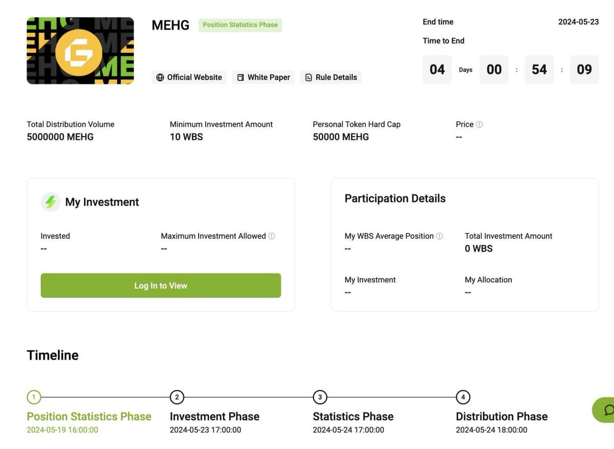 MattShiller_'s tweet image. 🚀 Join MEHG Launchpad and earn up to 5,000,000 $MEHG, the utility token of @MetaHeaven_MH! 🚀

⛩ websea.com/en/launchpad/

💰 The MEHG Launchpad price is set at 1 MEHG = 0.01 USDT.

⏰ May 19 - 23

🔥 The more you hold $WBS, the more MEHG Launchpad tokens you will get. 

🔥…
