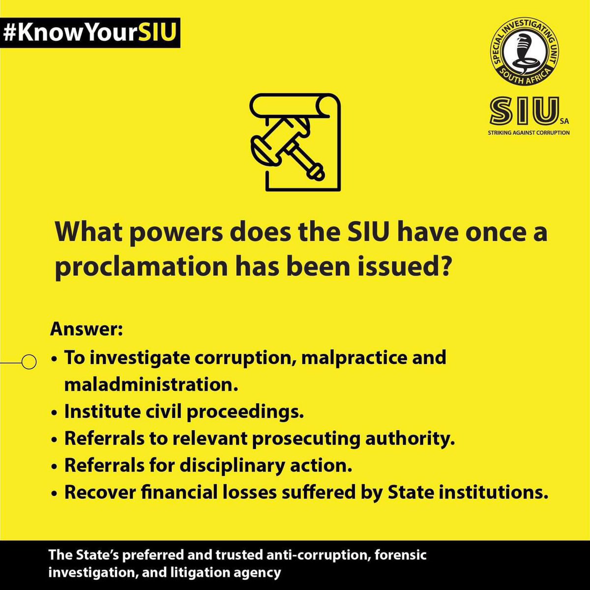 #KnowYourSIU | What powers does the SIU have once a proclamation has been issued?