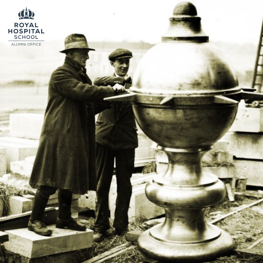 🔎INTO THE ARCHIVES🔍

If you look to the top of the clocktower you will see the pinnacle which is a replica sea mine (pictured). It's hard to imagine how large it truly is - this photo really highlights the size of it!

#PartofRHS #ConnectInspireBelong #RHSArchives