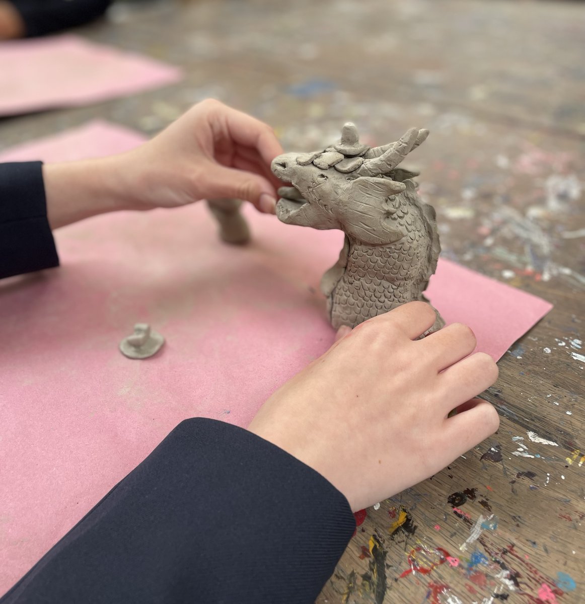 Year 9 students have been busy designing mythical creatures in art class and turning their designs into 3D using clay. Some wonderfully imaginative creations are coming to life! #artclass #mythicalcreatures @ArtLawes