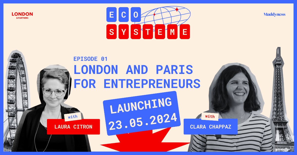 Bonjour! 👋We are thrilled to announce the launch of Ecosystème, a new podcast series created by @bymaddyness with @londonpartners. Each exciting new episode will explore the intricacies of the Franco-British ecosystem, providing entrepreneurs and businesses with unique insights