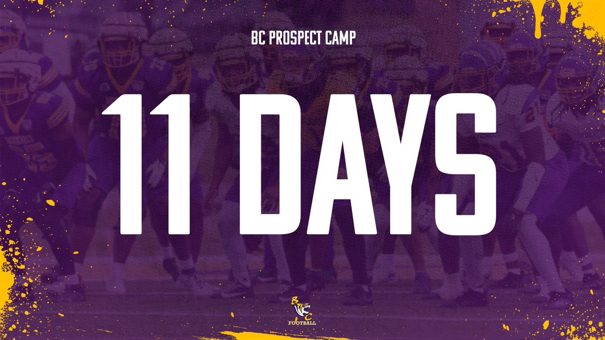 11 Days till the BC Prospect Camp! 🟣🟡🐅 Register now: form.jotform.com/241314265400140