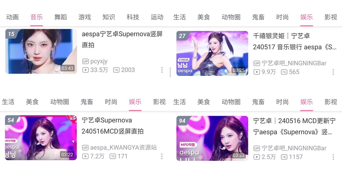 trending on bilibili with 4 reuploads of her fancams, ningning the queen that you are