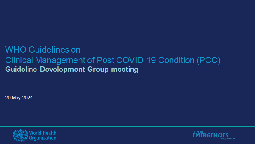 Mark Faghy (@drmark_faghy) on Twitter photo Great Monday afternoon at the inaugural <a href="/WHO/">World Health Organization (WHO)</a> GDG meeting.
We will be working to develop guidelines on the Clinical Management of Post COVID-19 Condition (PCC) or #longcovid
Happy to channel and feed into discussions.
Great to see some familiar but many new faces.. 🌍x Great Monday afternoon at the inaugural <a href="/WHO/">World Health Organization (WHO)</a> GDG meeting.
We will be working to develop guidelines on the Clinical Management of Post COVID-19 Condition (PCC) or #longcovid
Happy to channel and feed into discussions.
Great to see some familiar but many new faces.. 🌍x