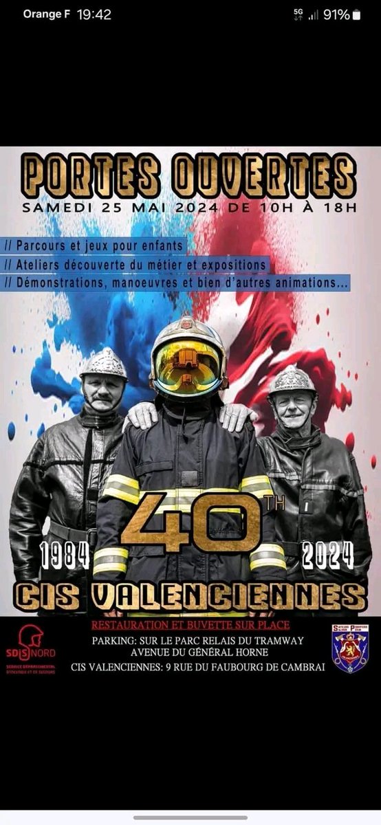 Notre Philippe, avec ses constructions #lego , sera aux Portes Ouvertes des Pompiers de Valenciennes, ce samedi 25 mai.
40 ans du CIS Valenciennes !
<a href="/Sdis59/">Sapeurs-pompiers du Nord</a>