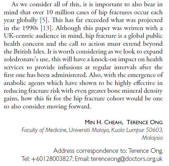 🦴 Achieving consensus on iv zoledronate for secondary prevention of fragility fractures after a hip fracture.

➡️ Editorial on UK consensus statement

🔗 academic.oup.com/ageing/article…