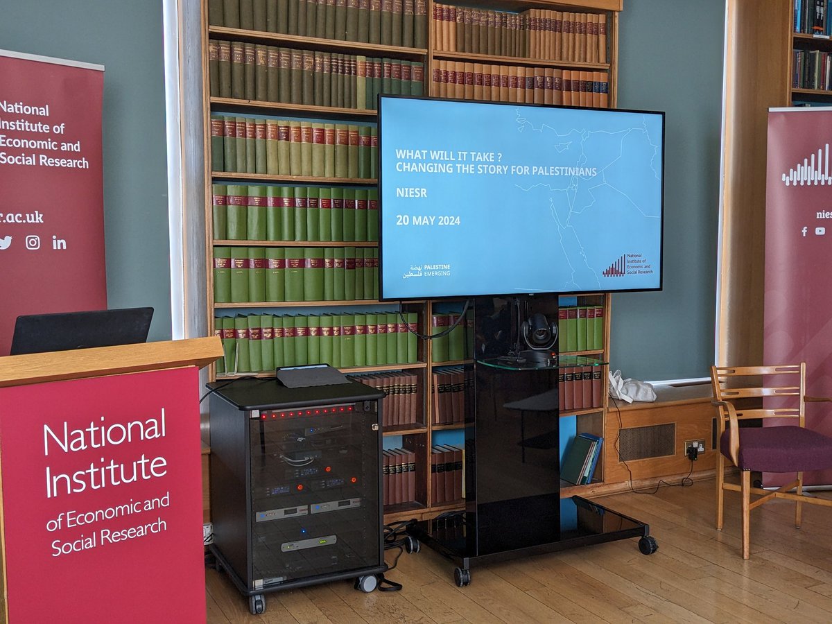 All set up and ready for our forthcoming event that explores a possible blueprint to rebuild the Palestinian Economy.