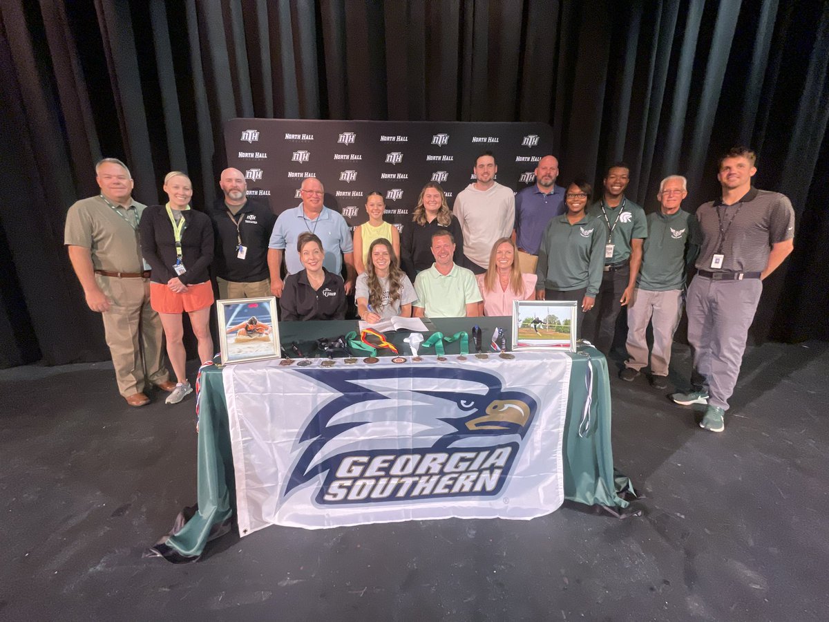 North Hall Athletics (@nth_athletics) on Twitter photo Congrats to Eve Taylor for signing to continue her track and field career with Georgia Southern! Go Eagles π¦
<a href="/gtimessports/">The Times Sports</a> <a href="/WDUNSports/">AccessWDUN Sports</a>
#Character #Passion #Together Congrats to Eve Taylor for signing to continue her track and field career with Georgia Southern! Go Eagles π¦
<a href="/gtimessports/">The Times Sports</a> <a href="/WDUNSports/">AccessWDUN Sports</a>
#Character #Passion #Together