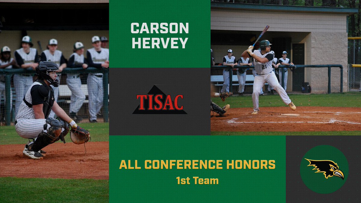 Congratulations to Senior, Carson Hervey, on being named 1st Team All-Conference! #ShowUp