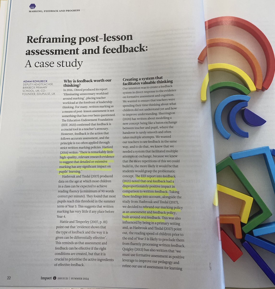 BruceNextLevel's tweet photo. Excellent article on assessment & feedback by @mradamkohlbeck in the latest @CharteredColl Impact journal.
Teachers using โassessment bookletsโ to record studentsโ misconceptions is a great idea. As is use of small reteaching groups prior to resumption of whole-class teaching. https://t.co/lY2jCNP3Tt