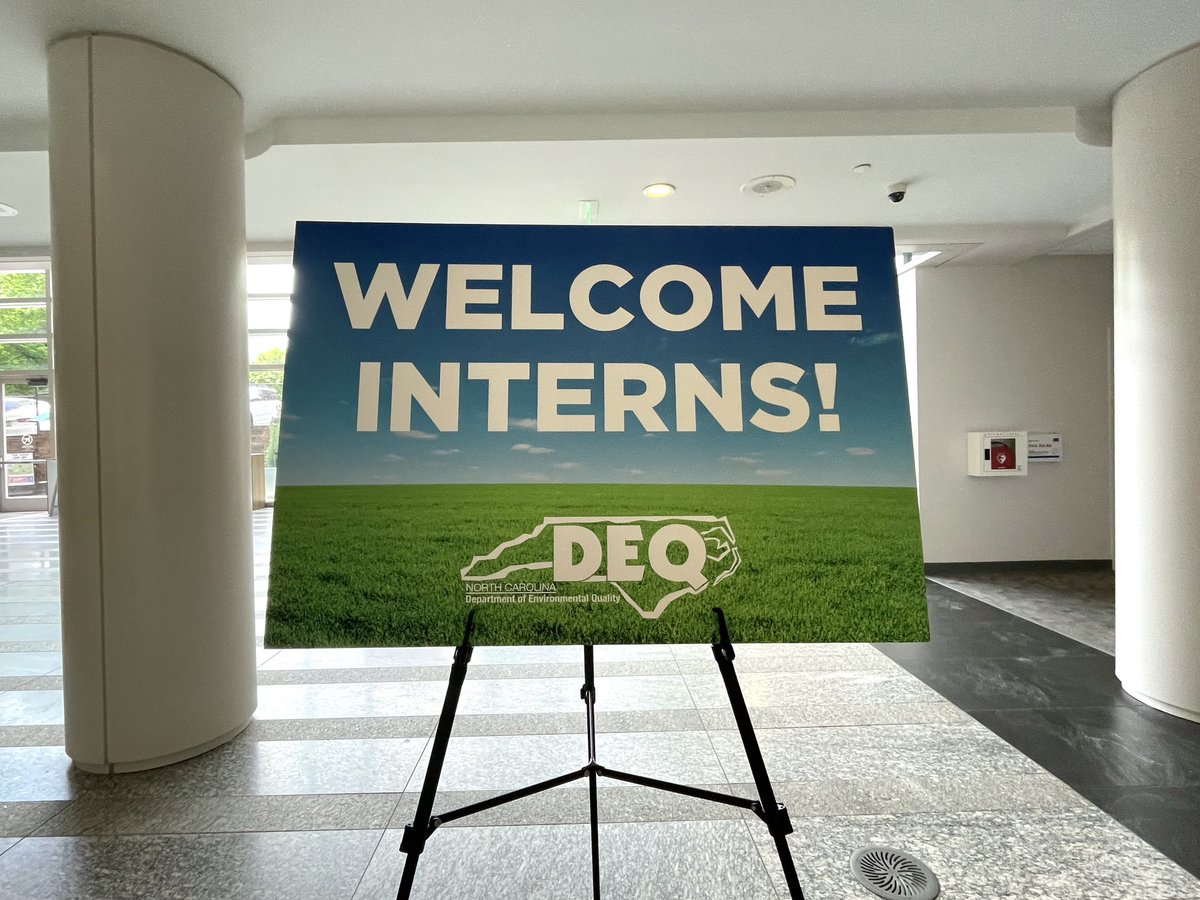 Happy first day to our new summer interns @NCDEQ! I’m excited to see the innovative ideas these students bring to every area of DEQ—we strive to learn just as much as we lead, and we’re glad you’re here.