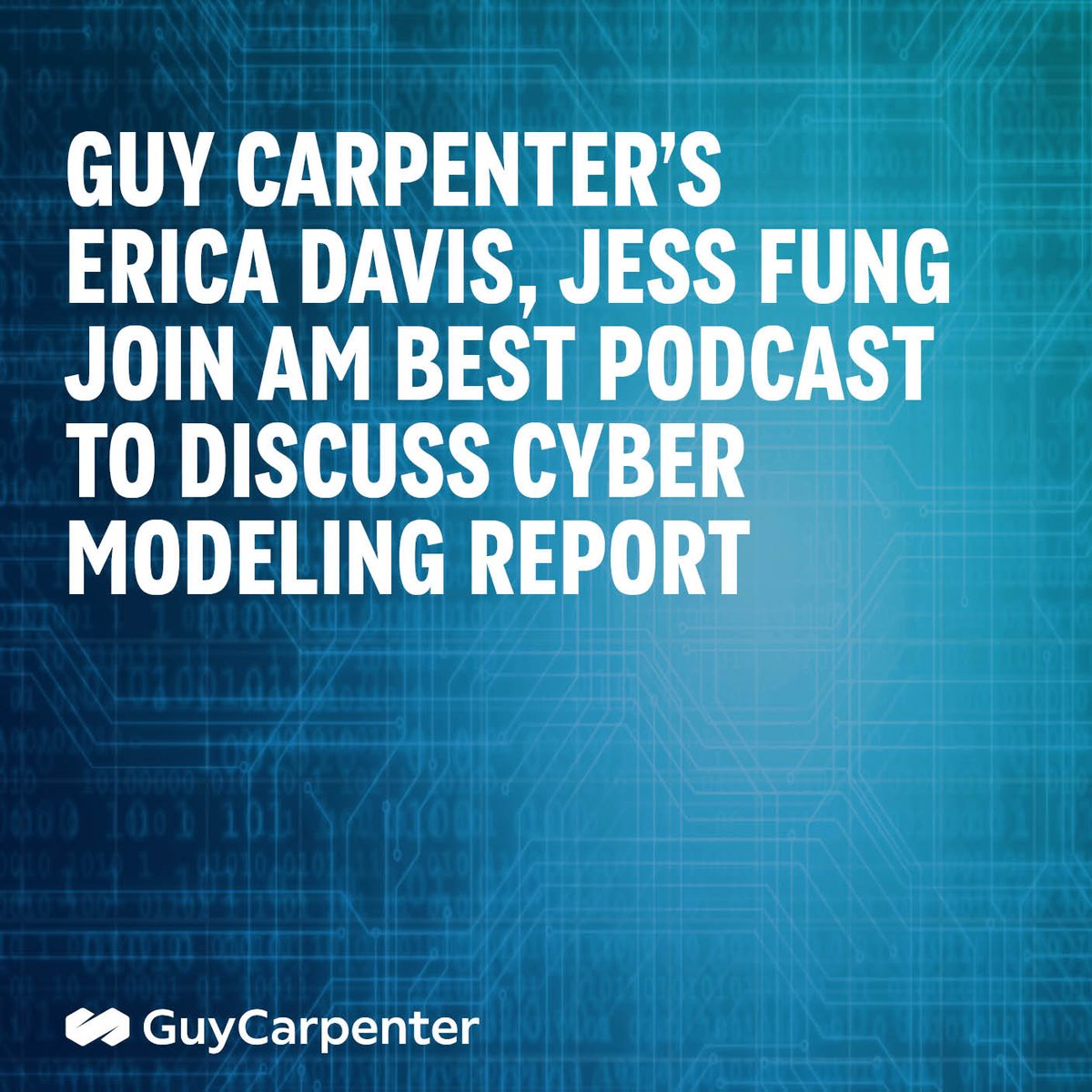 patruno0781's tweet photo. Guy Carpenter’s Erica Davis, Managing Director and Global Co-Head of Cyber, and Jess Fung, Managing Director and North American Cyber Analytics Lead, discuss our latest cyber report on a podcast episode with @AMBestCo. Listen here. https://t.co/RfSiQnEJLU https://t.co/ti2Rqhg34u