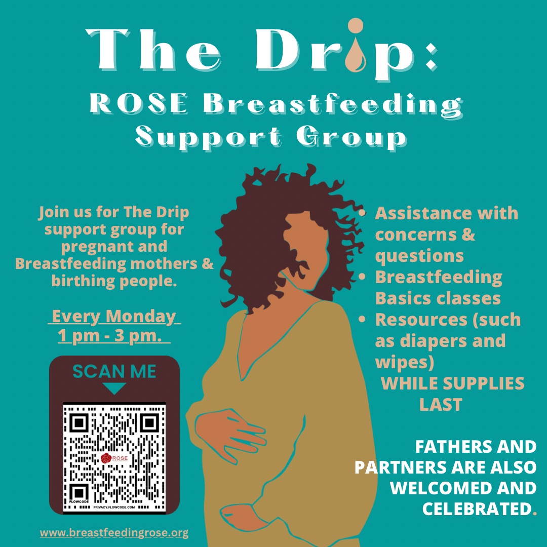Join The Drip support group every Monday, 1 pm - 3 pm. A compassionate space for pregnant, breastfeeding mothers, and birthing people. Receive resources, assistance, and celebrate parenthood together. Fathers and partners warmly welcomed. 💖 #TheDripSupport #roseheal #Heal2health
