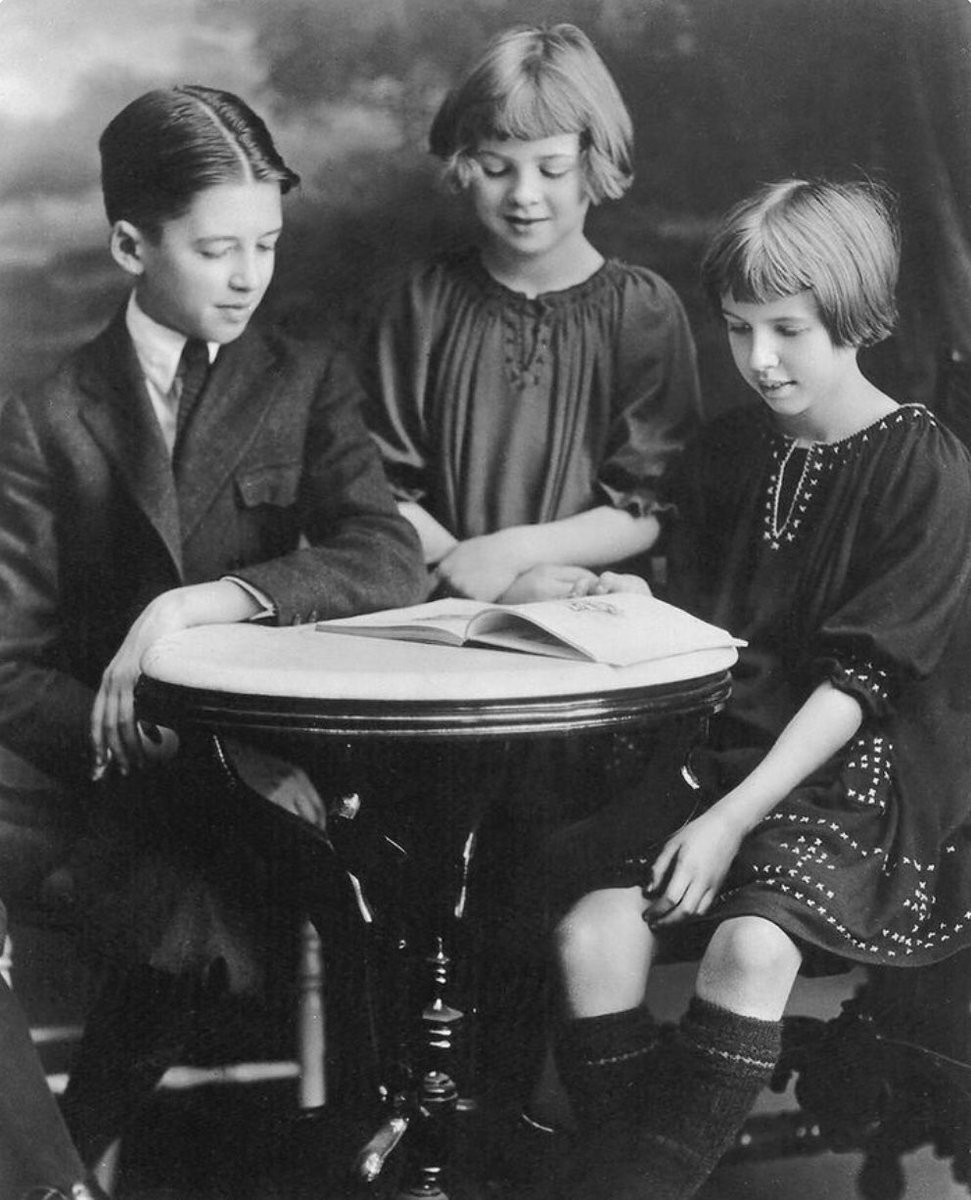 Sweet birthday boy James Stewart and his sisters. #BOTD