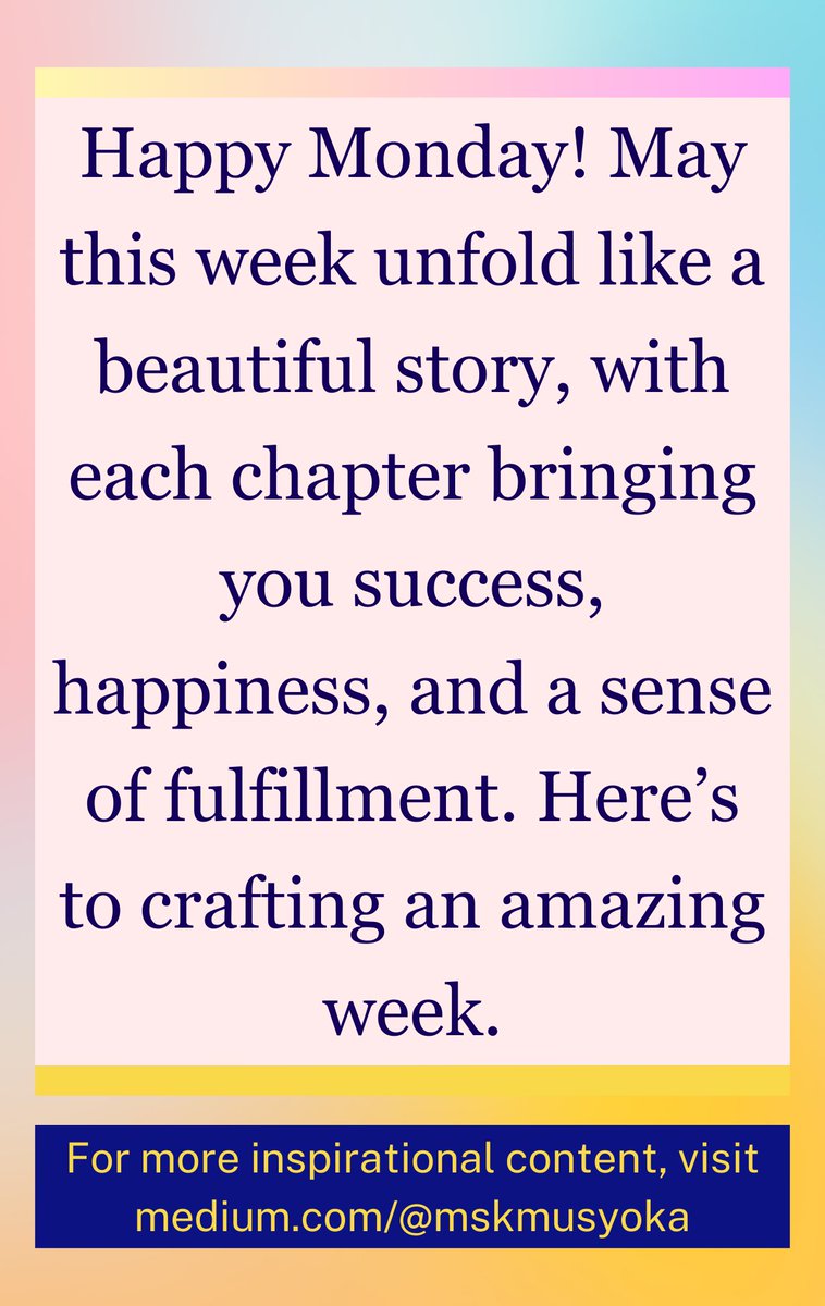 Happy Monday! May you create a beautiful page for your life story today! 🌞 #happymonday #writeyourownstory #positivelysunshine