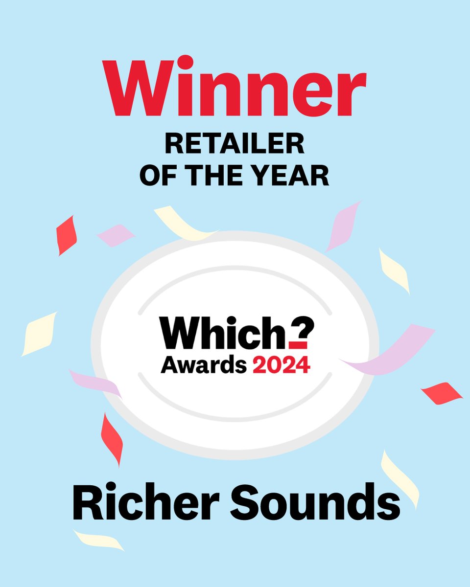 📢 The Which? Retailer of the Year Award goes to... @RicherSounds 🏆

Richer Sounds is the standout brand across all our retail surveys for 2024, boasting top marks for value for money, while their returns policies are also second to none. 

#WhichAwards2024
