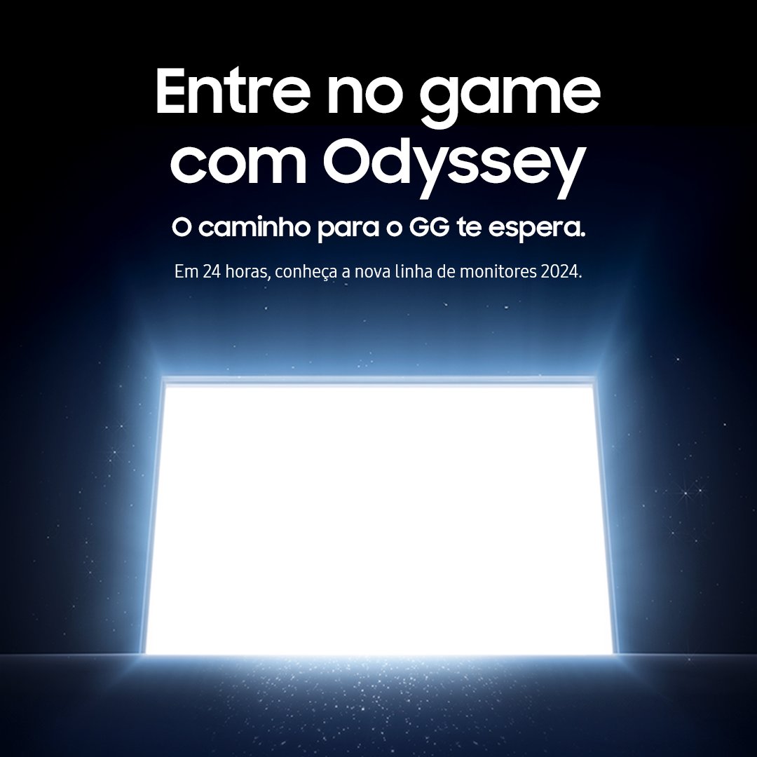 A sua gameplay vai ficar mais incrível ainda com os novos monitores Odyssey 2024. Aguarde.