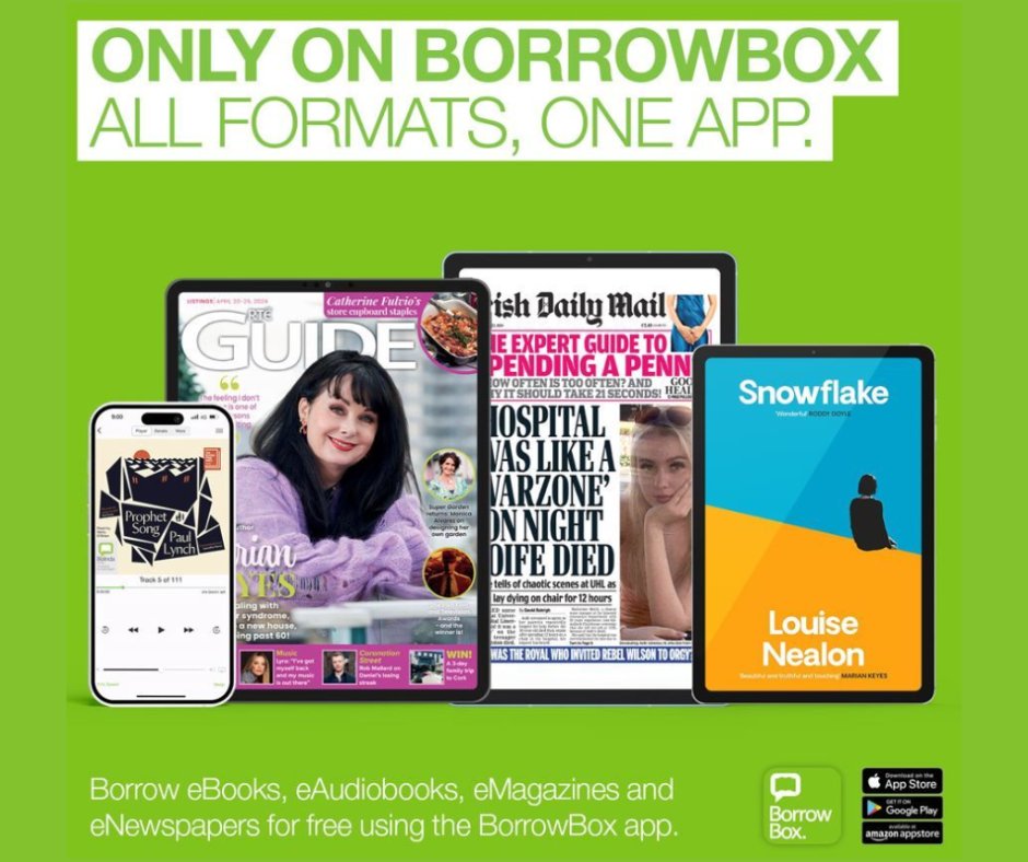 If you’re a fan of the online newspapers and magazines available through your library, we have some great news – they are now available on BorrowBox! The Libby and PressReader apps are no longer available but BorrowBox has you covered! @BorrowBox @LibrariesIre