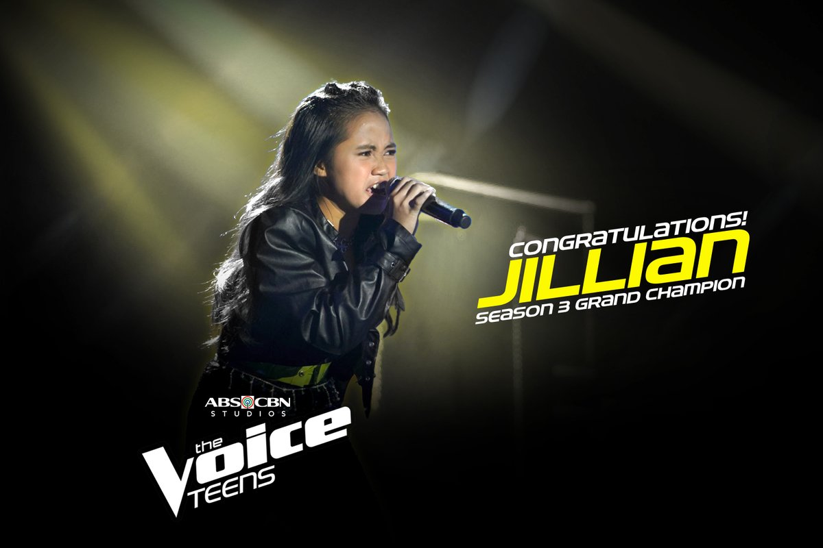 ✌️ Congratulations to our The Voice Teens Season 3 Grand Champion — JILLIAN! #TVT3GrandChampion