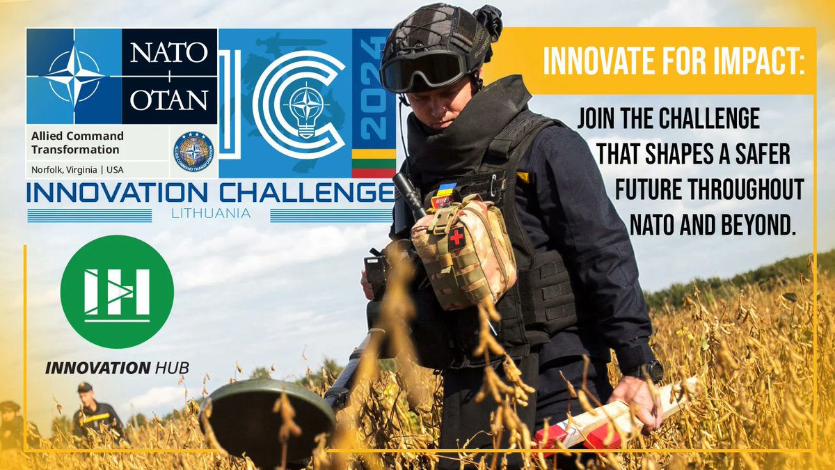 11 finalists announced for @NATO's Innovation Challenge on remote mine clearance operations: act.nato.int/article/innova… We anticipate hearing about all the innovative solutions they have to offer during the Pitch Day on June 12th in Vilnius, Lithuania 🇱🇹 Stay tuned! #WeAreNATO