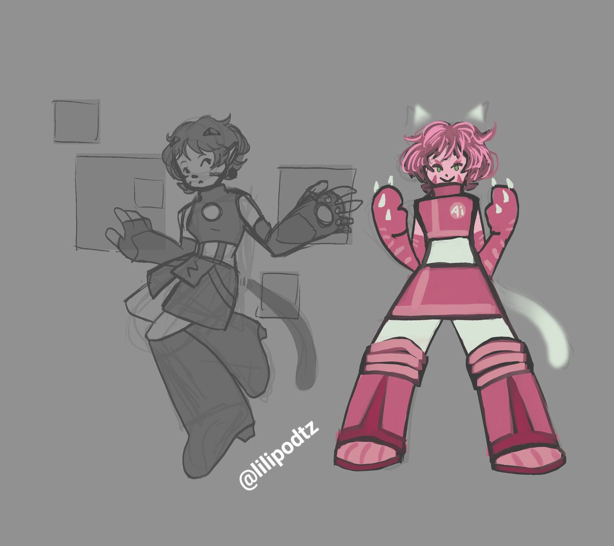 Aelita outfit/aesthetic swap doods. 
I want to do the rest of the kids...if I have the energy. #codelyoko