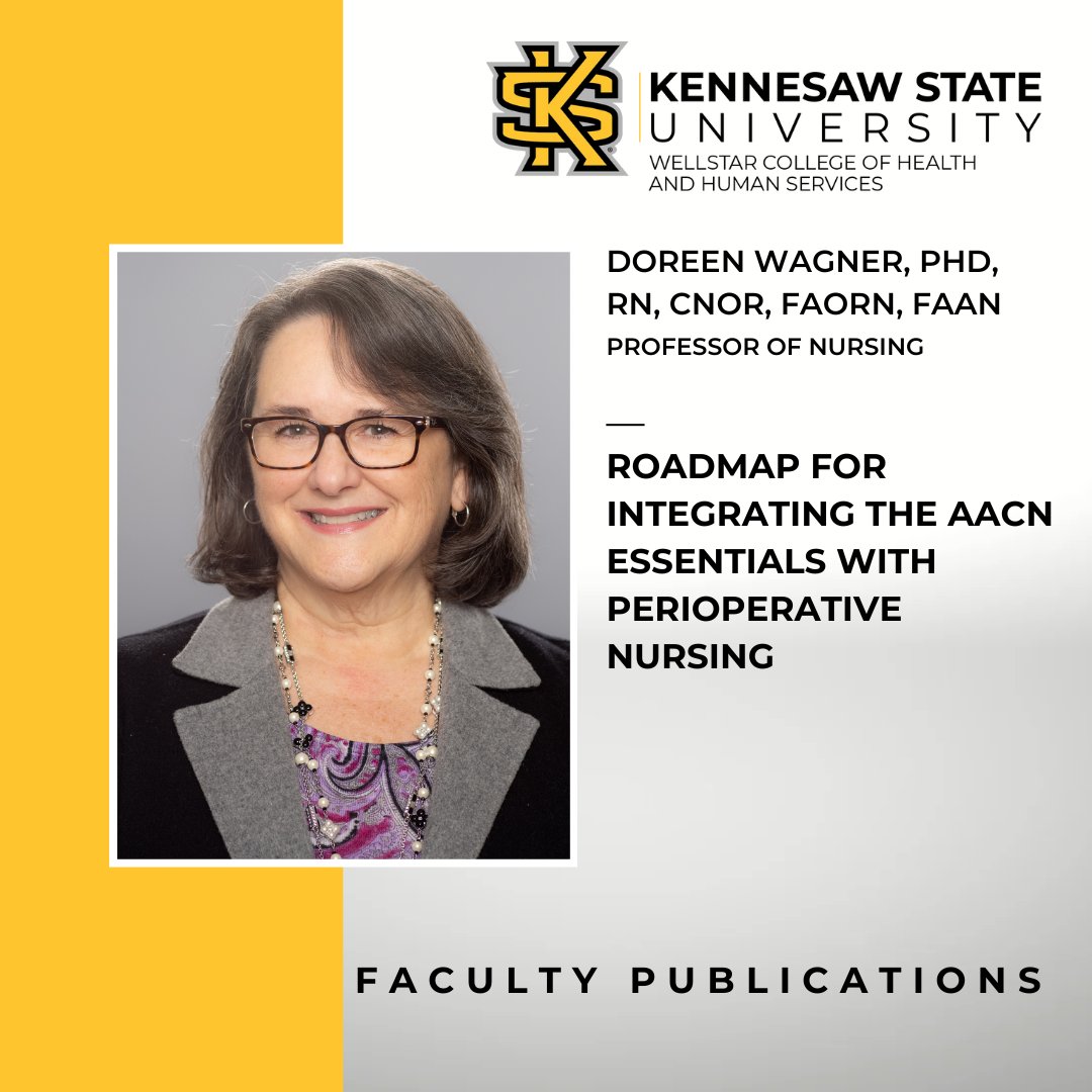 Catch up on #WCHHS Faculty Research and Publications with “Roadmap for integrating the AACN Essentials with Perioperative Nursing” by Professor of Nursing Doreen Wagner and colleagues. ow.ly/kmgL50RMAVN