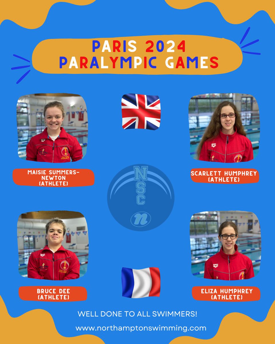 We are off to Paris!! 🇫🇷🏊🏻‍♀️🏊🏻‍♂️🇫🇷 Well done to all 🇬🇧 swimmers that have been selected for @ParalympicsGB