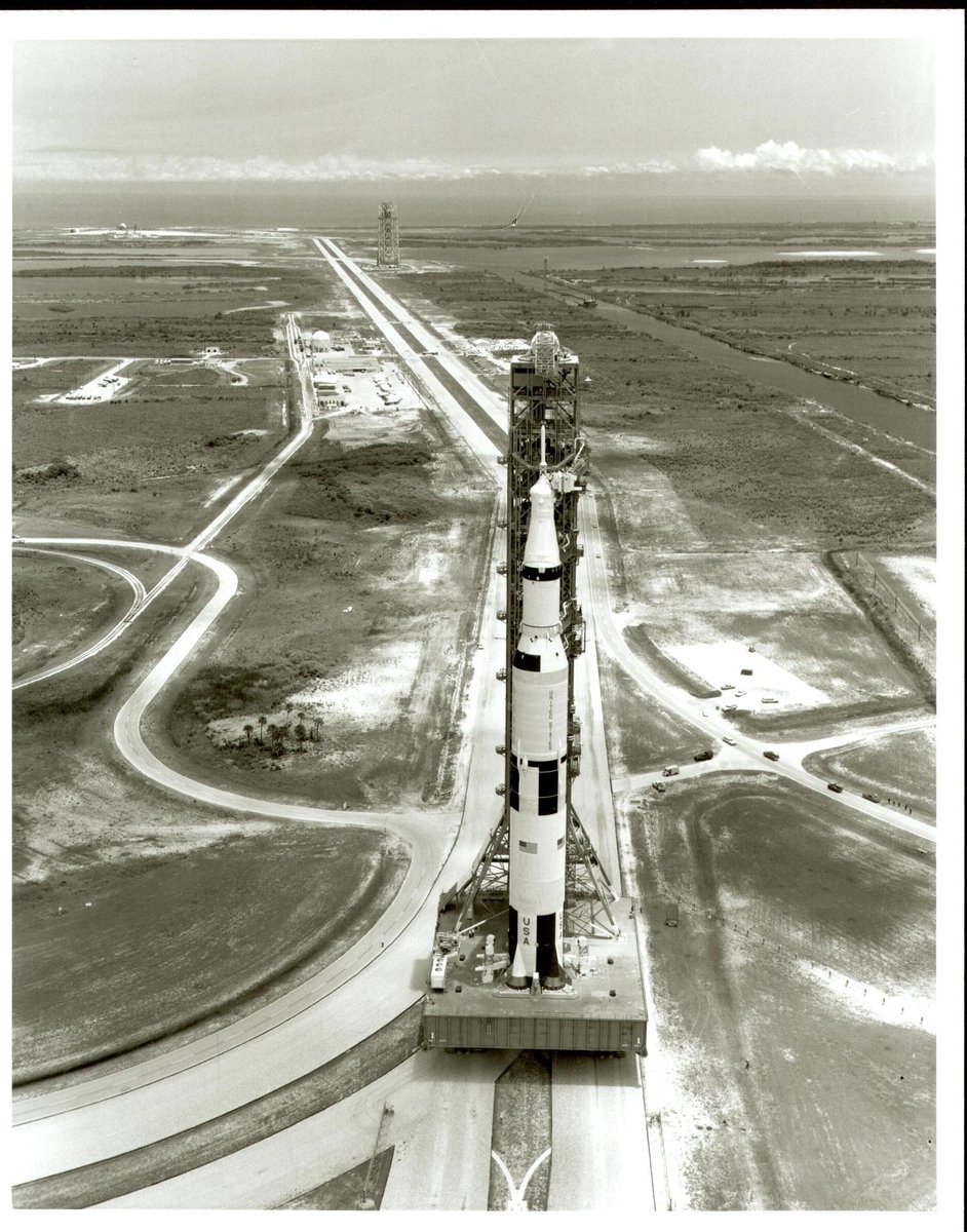55 years ago today, the Apollo 11 rocket crawled along the three-and-a-half-mile journey to Launch Pad 39A. The 363-foot-high space vehicle later launched Apollo 11 astronauts Neil A. Armstrong, Michael Collins and Edwin E. Aldrin Jr. on the first crewed lunar landing mission.