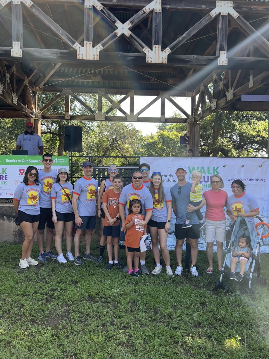 uthealthaustin's tweet photo. We extend our gratitude to all the participants who joined UT Health Austin's Musculoskeletal Institute and Rheumatology care teams at this year's Walk to Cure Arthritis. Together, we won the 2nd Largest Team Award! Thank for you helping us take strides toward a cure. https://t.co/Na4Mh2kVxk