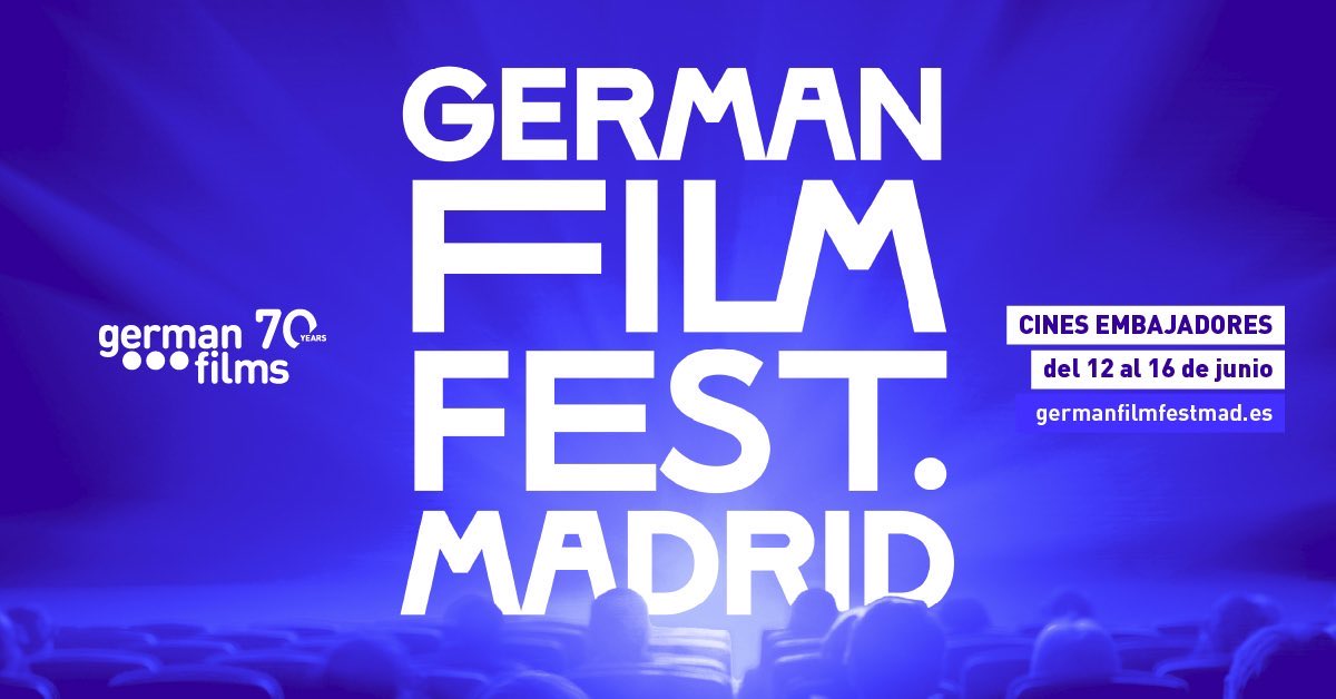 Recuerda que nos vemos del 12 al 16 de junio en @CineEmbajadores #GermanFilmFestMadrid de @German_Films con la colaboración de @GIMadrid y #AmigosGoetheEspaña y el apoyo de @AlemaniaDiplo y @Filmin