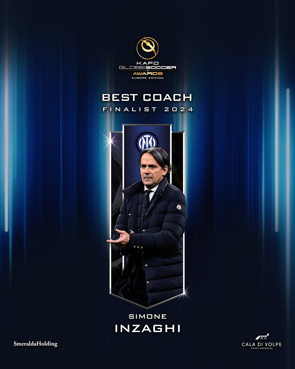 Will Simone Inzaghi take home the title of BEST COACH at the @KAFD #GlobeSoccer European Awards? 🏆

#SimoneInzaghi #KAFD #HotelCaladiVolpe #SmeraldaHolding