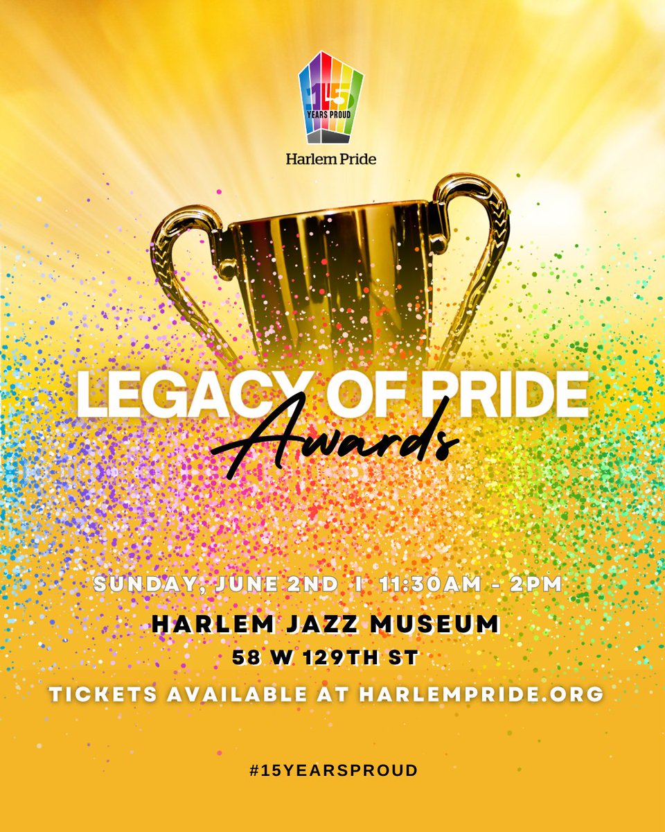 This year Harlem Pride honors Earl D. Fowlkes, Jr. Earl has worked on health, political, and LGBTQ issues in many communities for over thirty years. Join us on Sunday, June 2nd to celebrate his incredible contributions to our community. Tickets: l8r.it/jpUh