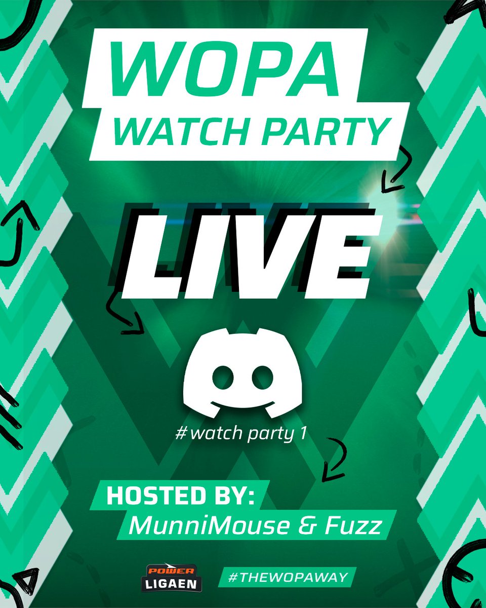 Vi afholder WOPA WATCH PARTY i vores Discord fra kl. 18.00 i dag - alle er velkomne 😊 ➡️ discord.gg/Nj8jVUbP8B Hosted by @FuzzRL & @MunniMouse 👀🔥 #TheWopaWay
