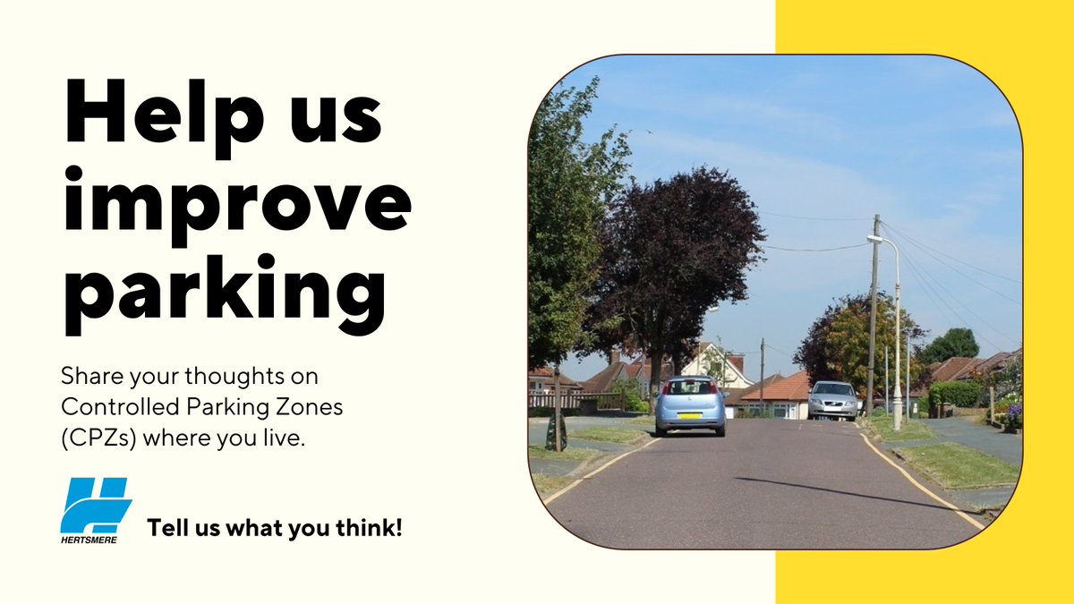 🚗 Have your say on Controlled Parking Zones in Borehamwood! Your opinion matters and it'll only take a few minutes to share your views with us. 🅿️ #CPZfeedback
hertsmere.civilspace.io/en/projects/pa…