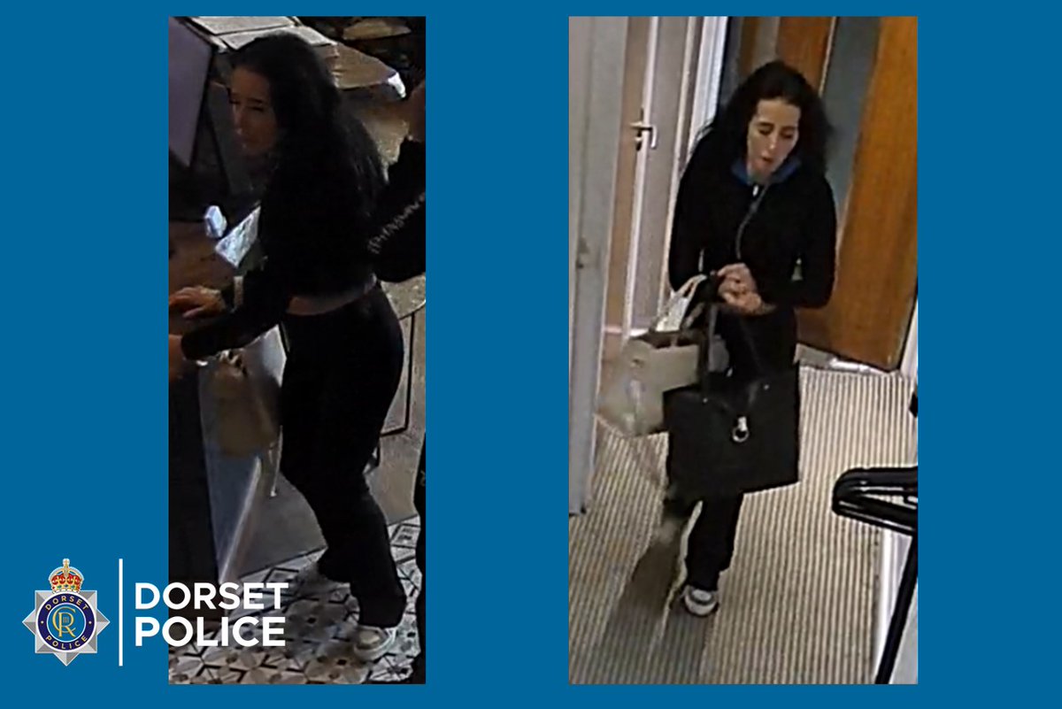 #LatestNews - Officers investigating the theft of a handbag in #Christchurch on 05/05/2024 are issuing CCTV images of a woman they would like to identify. Please quote occurrence no. 55240067132 Read more here: news.dorset.police.uk/news-article/9…