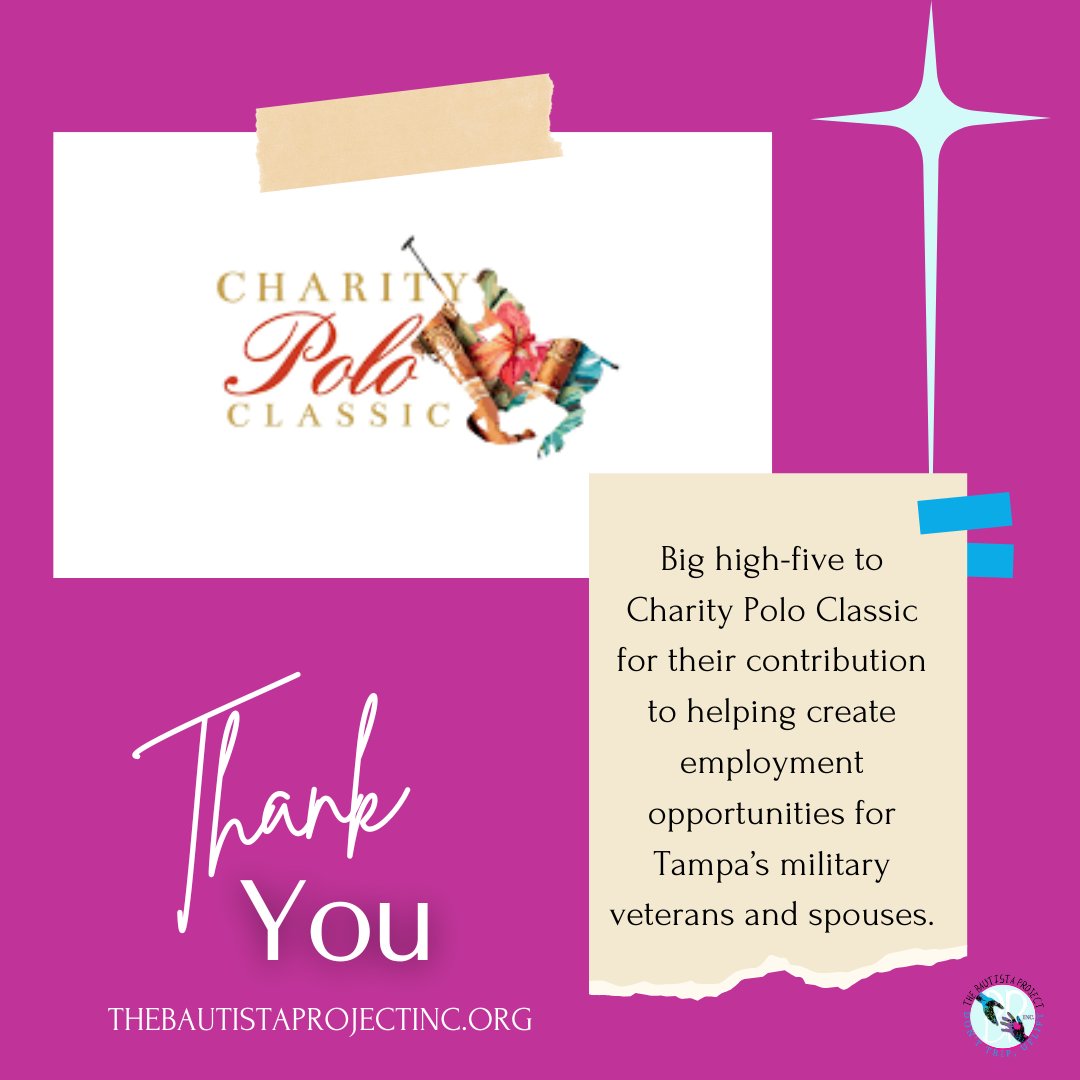 Charity Polo Classic, we are incredibly grateful for your generous contribution. Your support helps us hire more veterans and military spouses, strengthening our mission to combat military food insecurity.

#CharityPoloClassic #BautistaProject #CommunitySupport